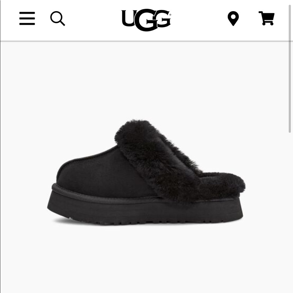 Black UGG Slippers sz 9 - brand new, worn twice